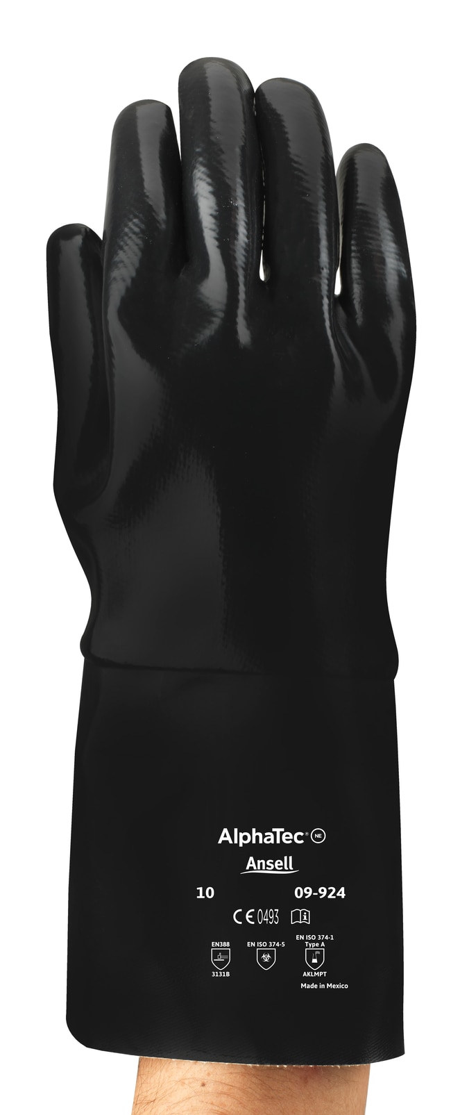 Ansell Edmont™ Neox™ 09924 Series Black Neoprene Immersion Gloves Size